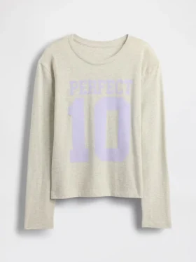 Camiseta infantil holgada con estampado gráfico