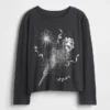 Camiseta infantil holgada con estampado gráfico