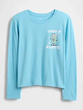 Camiseta infantil holgada con estampado gráfico