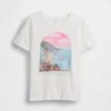 Camiseta infantil holgada con estampado gráfico