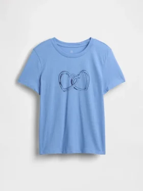 Camiseta infantil holgada con estampado gráfico
