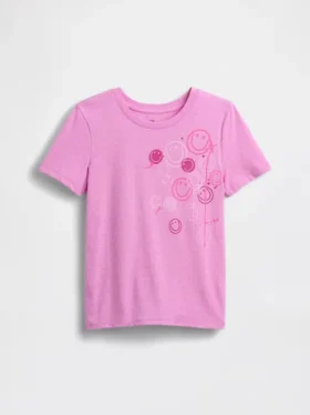 Camiseta infantil holgada con estampado gráfico