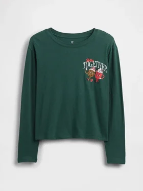 Camiseta infantil holgada con estampado gráfico