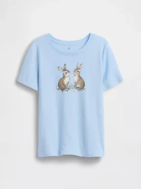 Camiseta infantil holgada con estampado gráfico