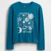 Camiseta infantil holgada con estampado gráfico
