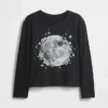 Camiseta infantil holgada con estampado gráfico