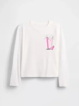 Camiseta infantil holgada con estampado gráfico