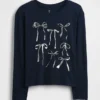 Camiseta infantil holgada con estampado gráfico