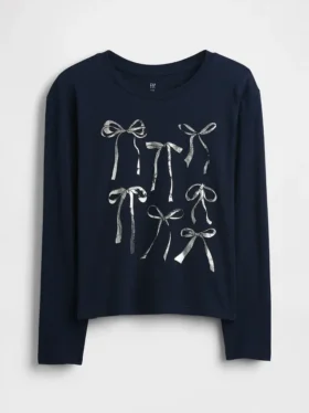 Camiseta infantil holgada con estampado gráfico