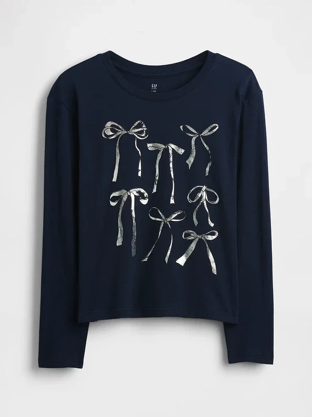Camiseta infantil holgada con estampado gráfico