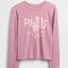 Camiseta infantil holgada con estampado gráfico