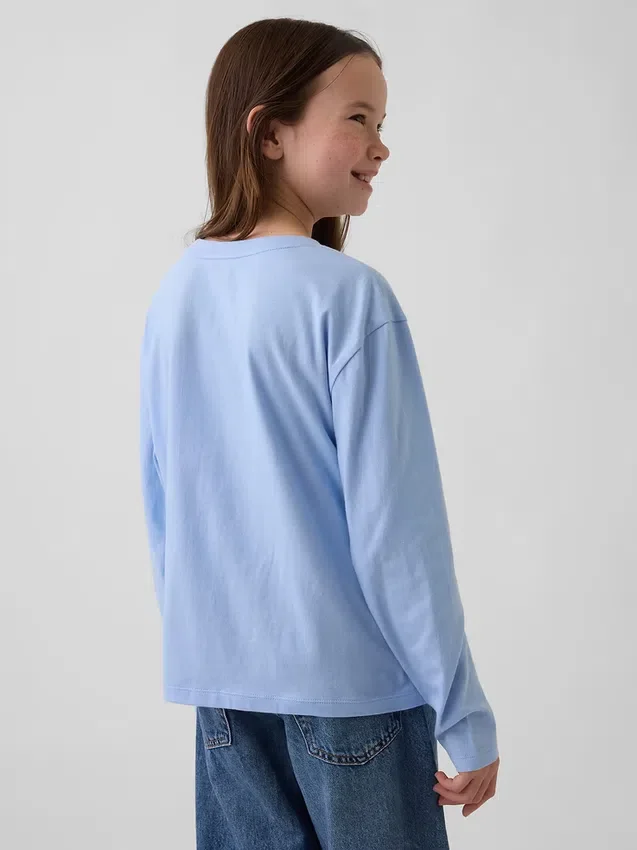 Camiseta infantil holgada con estampado gráfico