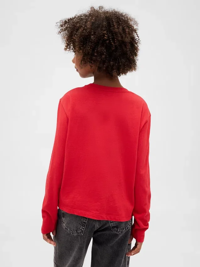 Camiseta infantil holgada con estampado gráfico