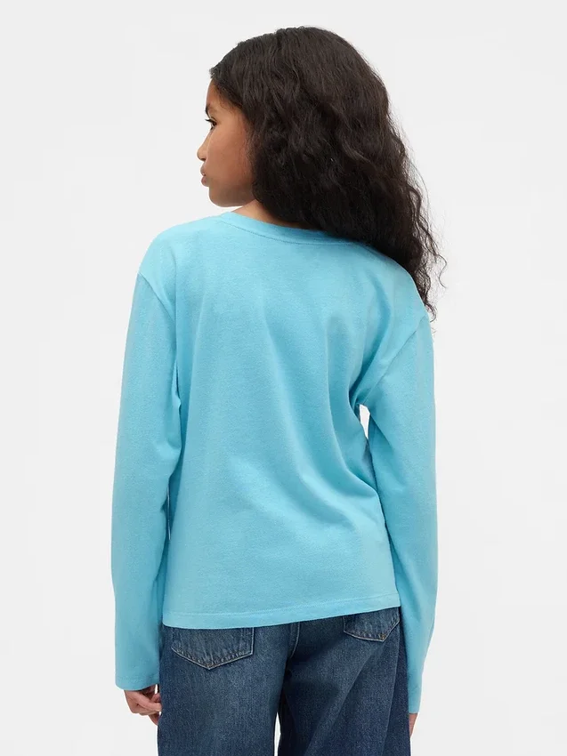 Camiseta infantil holgada con estampado gráfico