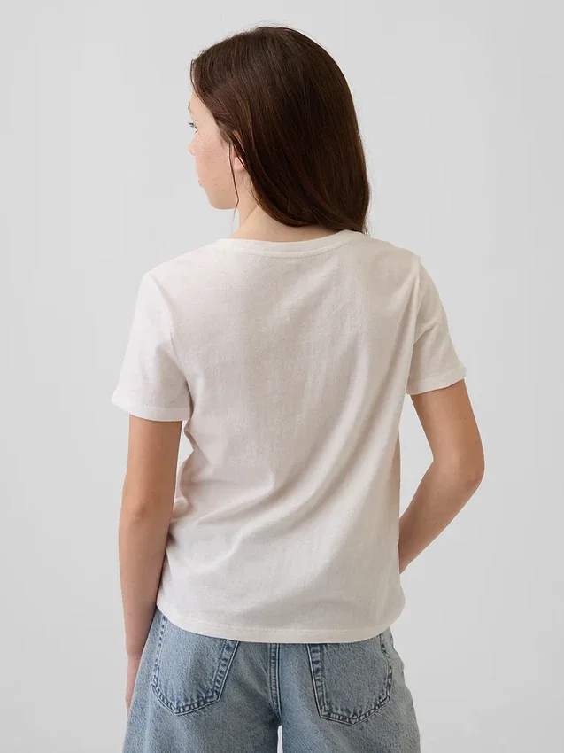 Camiseta infantil holgada con estampado gráfico