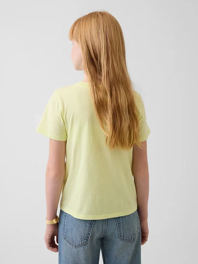 Camiseta infantil holgada con estampado gráfico