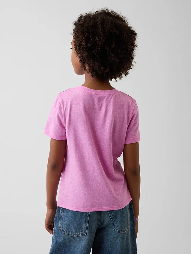 Camiseta infantil holgada con estampado gráfico