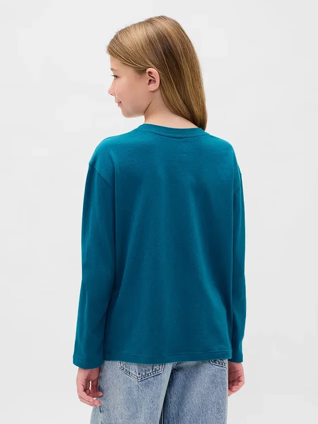 Camiseta infantil holgada con estampado gráfico