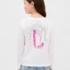 Camiseta infantil holgada con estampado gráfico