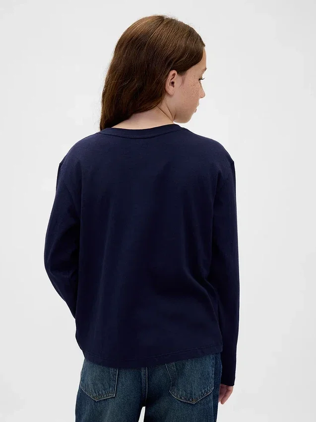 Camiseta infantil holgada con estampado gráfico