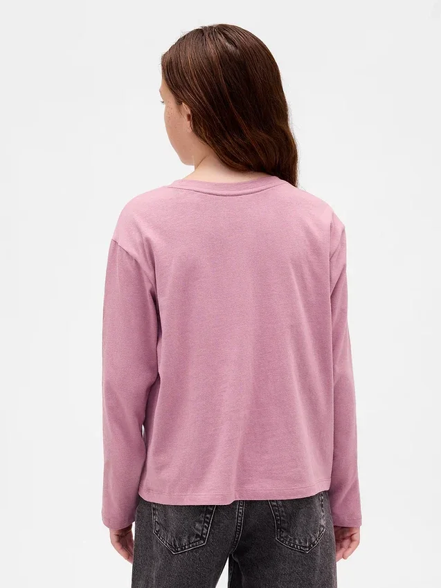 Camiseta infantil holgada con estampado gráfico