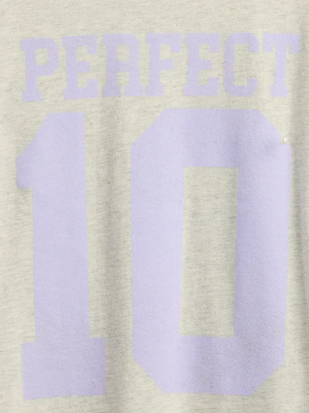 Camiseta infantil holgada con estampado gráfico
