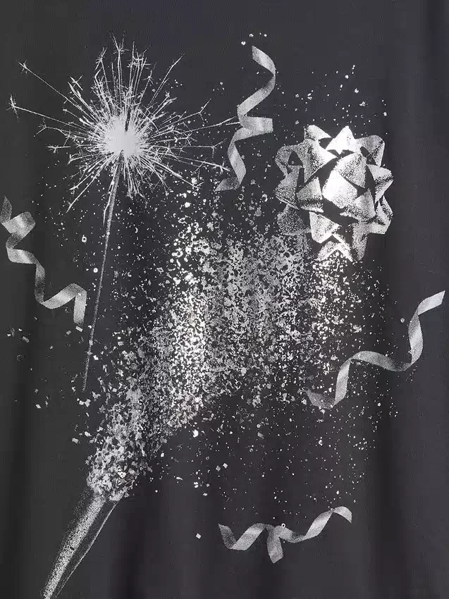 Camiseta infantil holgada con estampado gráfico