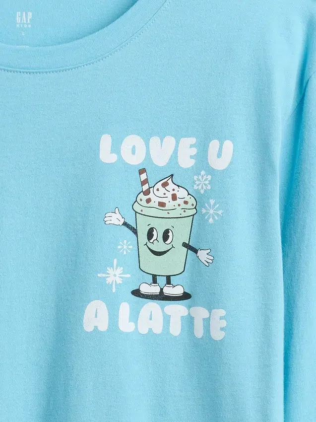 Camiseta infantil holgada con estampado gráfico