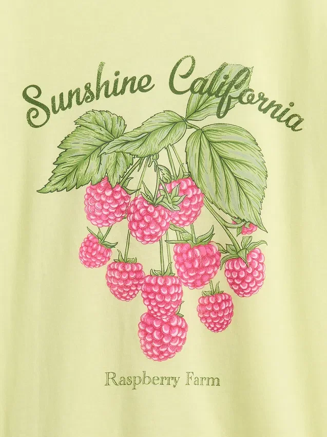 Camiseta infantil holgada con estampado gráfico