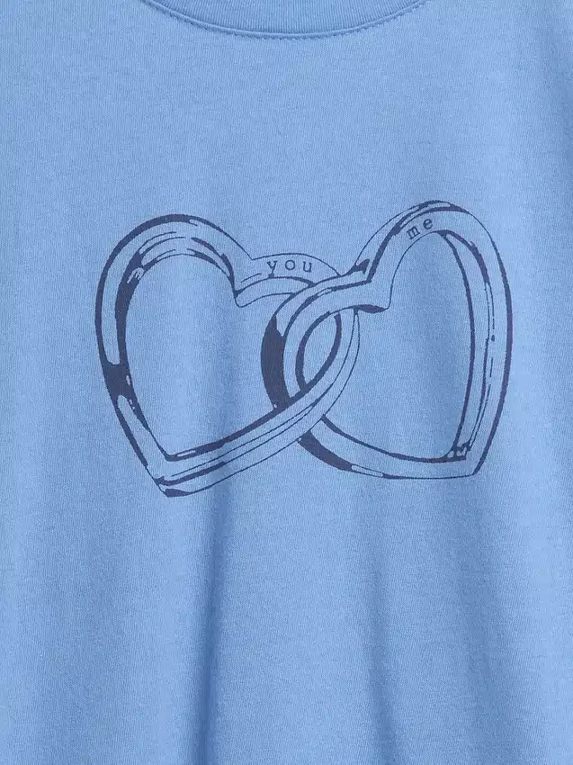 Camiseta infantil holgada con estampado gráfico