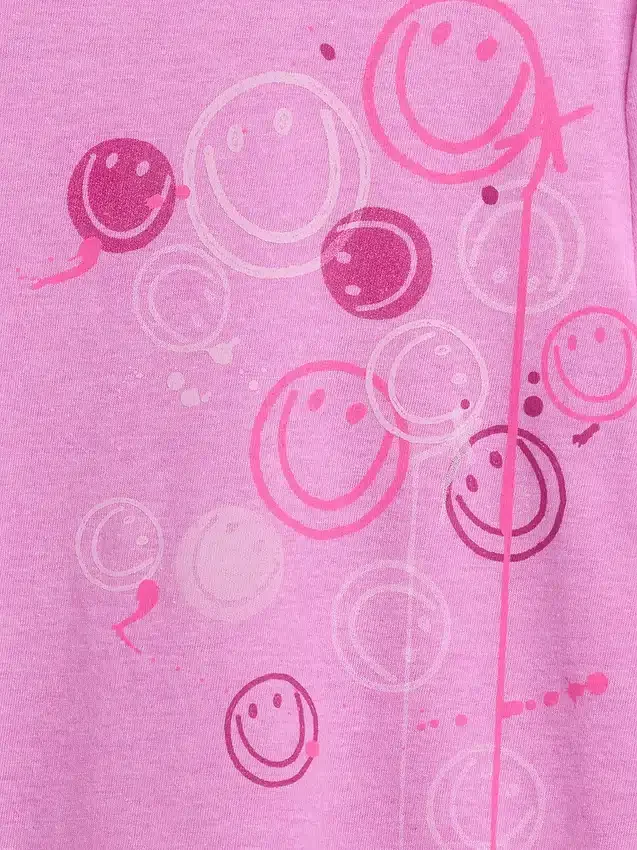 Camiseta infantil holgada con estampado gráfico