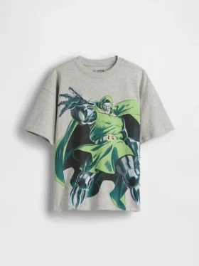 Camiseta infantil Marvel con estampado y corte holgado