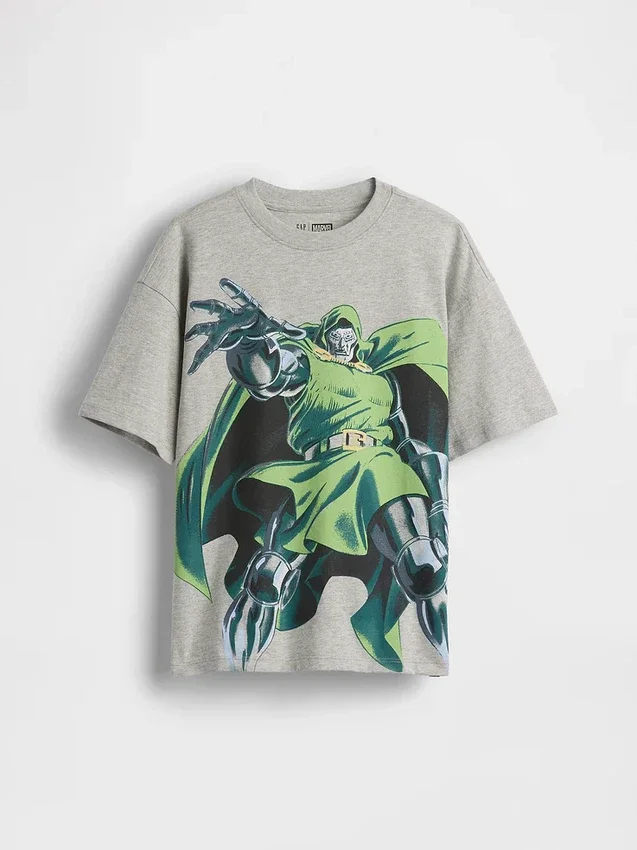 Camiseta infantil Marvel con estampado y corte holgado