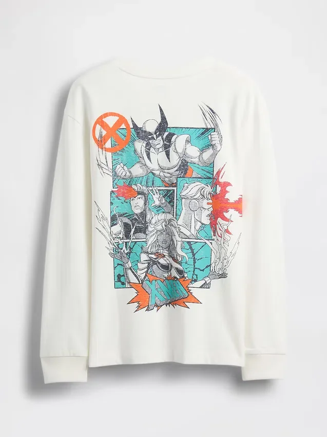 Camiseta infantil Marvel con estampado y corte holgado