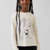 Camiseta infantil oversize con estampado