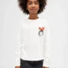 Camiseta infantil oversize con estampado