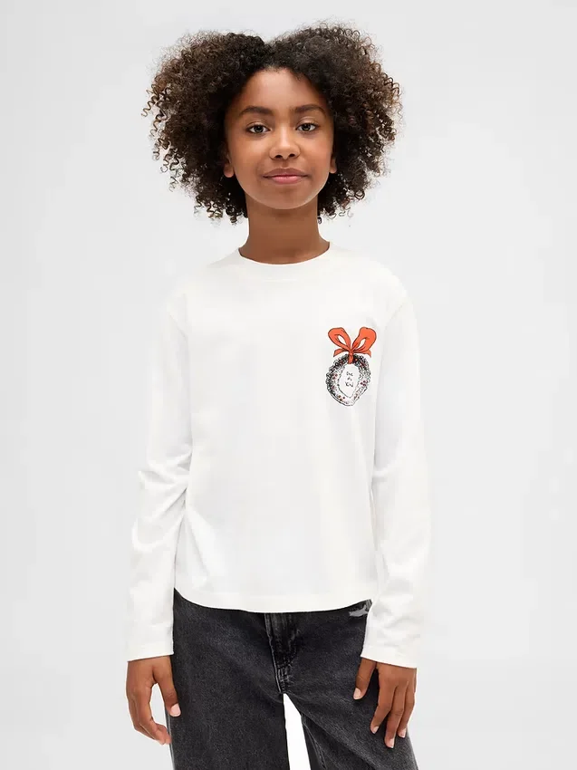 Camiseta infantil oversize con estampado