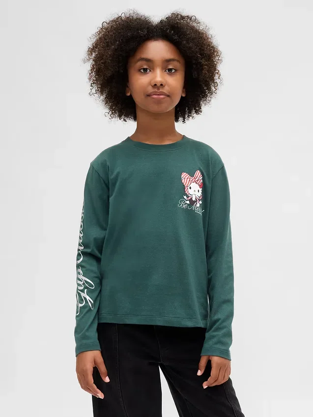 Camiseta infantil oversize con estampado