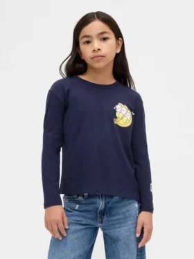 Camiseta infantil oversize con estampado