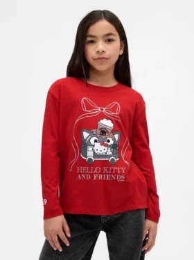 Camiseta infantil oversize con estampado