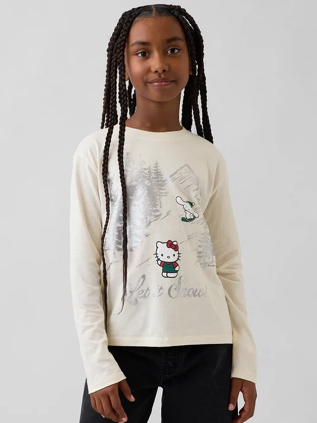Camiseta infantil oversize con estampado