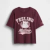 Camiseta infantil oversize con estampado