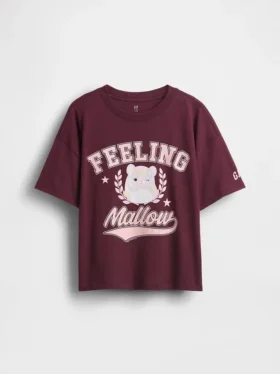 Camiseta infantil oversize con estampado