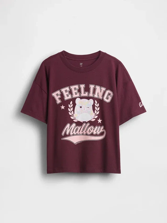 Camiseta infantil oversize con estampado