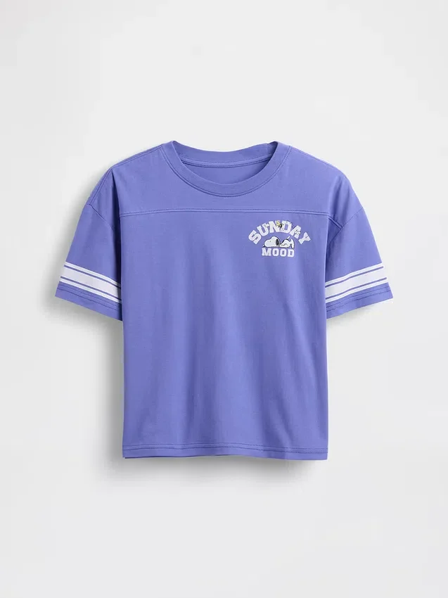 Camiseta infantil oversize con estampado