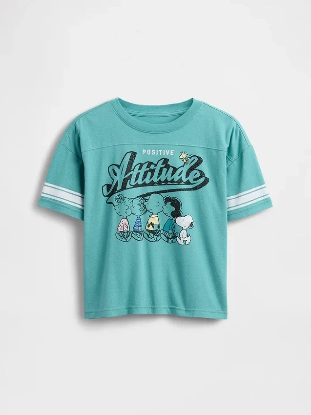Camiseta infantil oversize con estampado