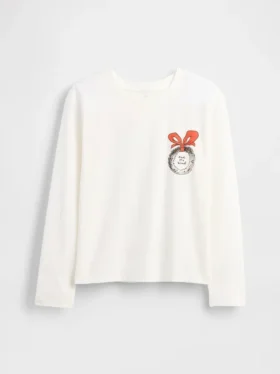 Camiseta infantil oversize con estampado