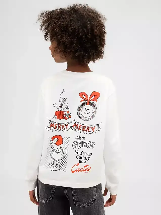 Camiseta infantil oversize con estampado