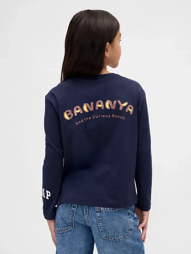 Camiseta infantil oversize con estampado