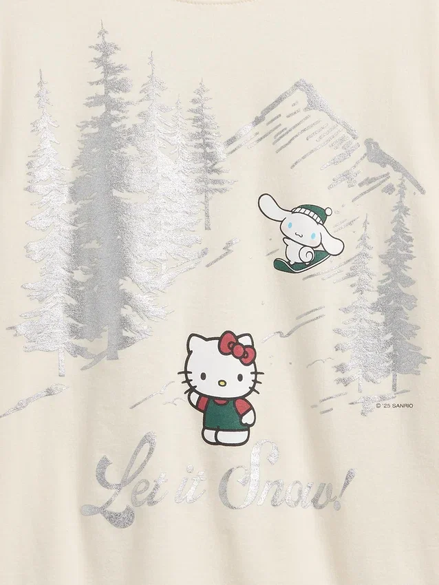 Camiseta infantil oversize con estampado